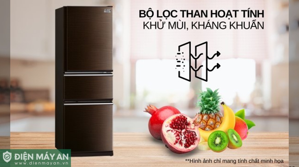 Tủ lạnh Mitsubishi Electric Inverter 330 lít MR-CX41ER-BRW-V